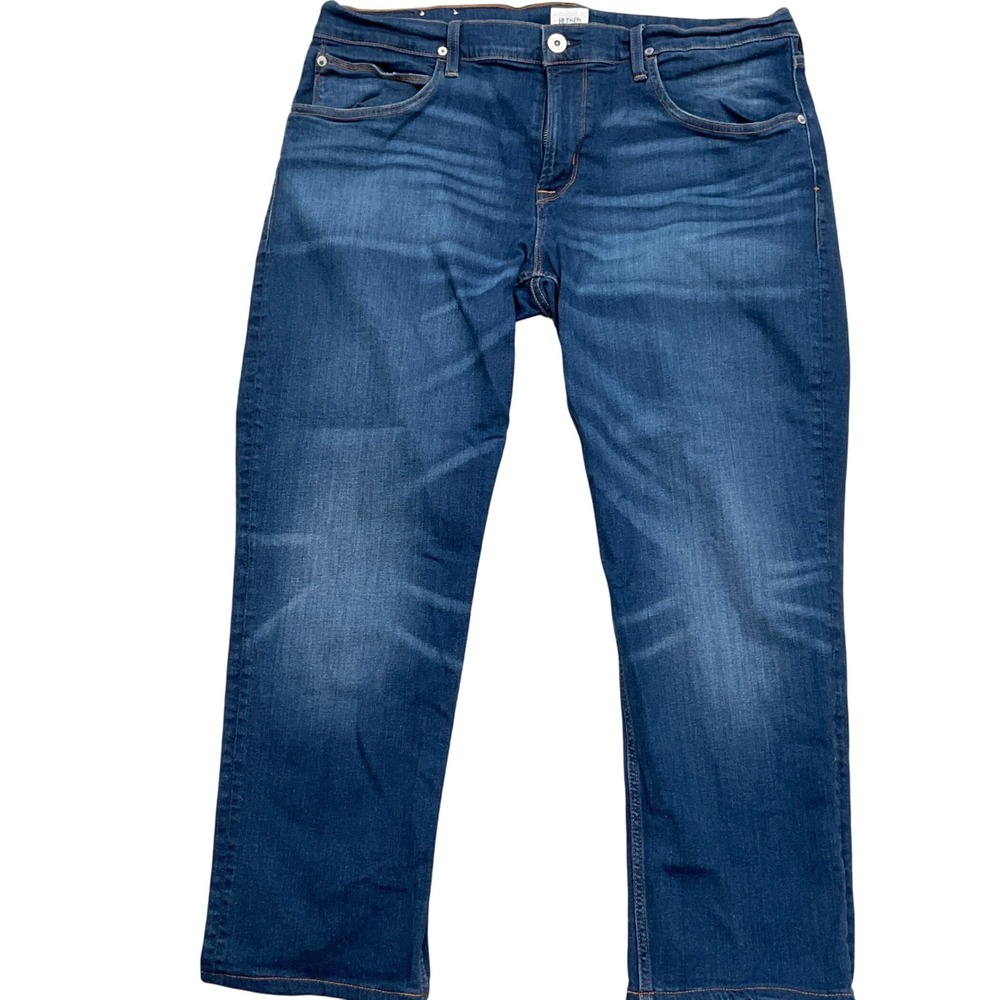 Hudson Jeans Men 38 Blue Blake Slim Straight Starburst Denim‎ Comfort Stretch